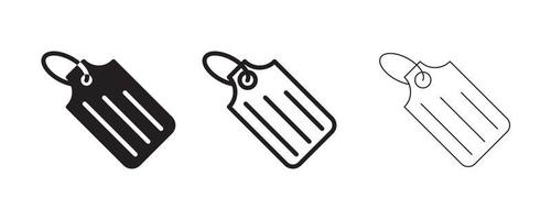 icône de vecteur d'étiquette. cette icône est une icône de balise rectangulaire pour le commerce de marchandises.