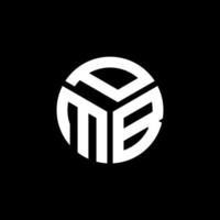 création de logo de lettre pmb sur fond noir. concept de logo de lettre initiales créatives pmb. conception de lettre pmb. vecteur