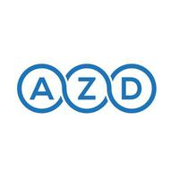 création de logo de lettre azd sur fond blanc. concept de logo de lettre initiales créatives azd. conception de lettre azd. vecteur