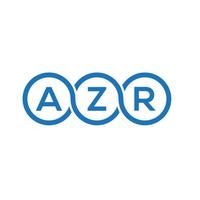 création de logo de lettre azr sur fond blanc. concept de logo de lettre initiales créatives azr. conception de lettre azr. vecteur