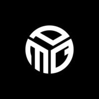 création de logo de lettre pmq sur fond noir. concept de logo de lettre initiales créatives pmq. conception de lettre pmq. vecteur