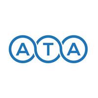 création de logo de lettre ata sur fond blanc. concept de logo de lettre initiales créatives ata. conception de lettre ata. vecteur