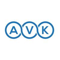 création de logo de lettre avk sur fond blanc. concept de logo de lettre initiales créatives avk. conception de lettre avk. vecteur