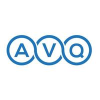 création de logo de lettre avq sur fond blanc. concept de logo de lettre initiales créatives avq. conception de lettre avq. vecteur