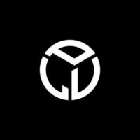 création de logo de lettre plu sur fond noir. concept de logo de lettre initiales créatives plu. conception de lettre plu. vecteur