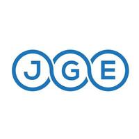 création de logo de lettre jge sur fond blanc. concept de logo de lettre initiales créatives jge. conception de lettre jge. vecteur