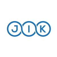 création de logo de lettre jik sur fond blanc. concept de logo de lettre initiales créatives jik. conception de lettre jik. vecteur