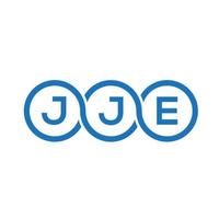 création de logo de lettre jje sur fond blanc. concept de logo de lettre initiales créatives jj. conception de lettre jje. vecteur
