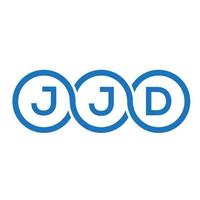 création de logo de lettre jjd sur fond blanc. concept de logo de lettre initiales créatives jjd. conception de lettre jjd. vecteur