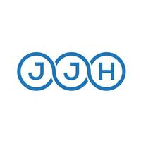 création de logo de lettre jjh sur fond blanc. concept de logo de lettre initiales créatives jjh. conception de lettre jjh. vecteur