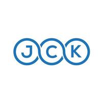 création de logo de lettre jck sur fond blanc. concept de logo de lettre initiales créatives jck. conception de lettre jck. vecteur