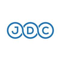 création de logo de lettre jdc sur fond blanc. concept de logo de lettre initiales créatives jdc. conception de lettre jdc. vecteur