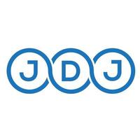 création de logo de lettre jdj sur fond blanc. concept de logo de lettre initiales créatives jdj. conception de lettre jdj. vecteur