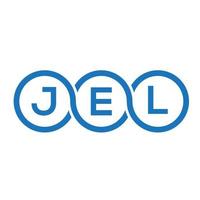 création de logo de lettre jel sur fond blanc. concept de logo de lettre initiales créatives jel. conception de lettre de jel. vecteur