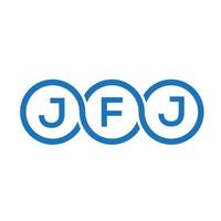 création de logo de lettre jfj sur fond blanc. concept de logo de lettre initiales créatives jfj. conception de lettre jfj. vecteur