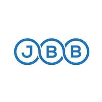 création de logo de lettre jbb sur fond blanc. concept de logo de lettre initiales créatives jbb. conception de lettre jbb. vecteur