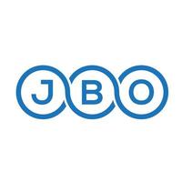 création de logo de lettre jbo sur fond blanc. concept de logo de lettre initiales créatives jbo. conception de lettre jbo. vecteur