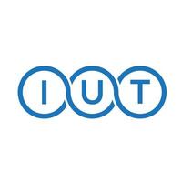 création de logo de lettre iut sur fond blanc. concept de logo de lettre initiales créatives iut. conception de lettre iut. vecteur