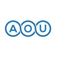 création de logo de lettre aou sur fond blanc. aou concept de logo de lettre initiales créatives. conception de lettre aou. vecteur