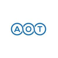 création de logo de lettre aot sur fond blanc. concept de logo de lettre initiales créatives aot. pas de conception de lettre. vecteur