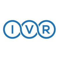 création de logo de lettre ivr sur fond blanc. concept de logo de lettre initiales créatives ivr. conception de lettre ivr. vecteur