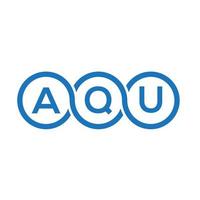 création de logo de lettre aqu sur fond blanc. aqu concept de logo de lettre initiales créatives. conception de lettre aqu. vecteur