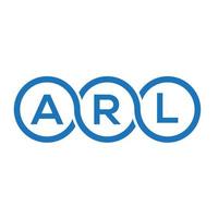 création de logo de lettre arl sur fond blanc. concept de logo de lettre initiales créatives arl. conception de lettre arl. vecteur