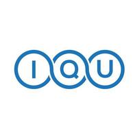 création de logo de lettre iqu sur fond blanc. concept de logo de lettre initiales créatives iqu. conception de lettre iqu. vecteur