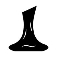 icône de glyphe de carafe. fête, apéritif de fête. bar, restaurant, winery alcool vaisselle. verrerie de vin. symbole de la silhouette. espace négatif. illustration vectorielle isolée vecteur