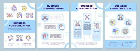 modèle de brochure de communication d'entreprise. développement de compétences. conception d'impression de livret avec des icônes linéaires. mises en page vectorielles pour la présentation, les rapports annuels, les publicités. arial-black, une myriade de polices pro-régulières utilisées vecteur