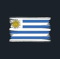coups de pinceau du drapeau de l'uruguay. drapeau national vecteur