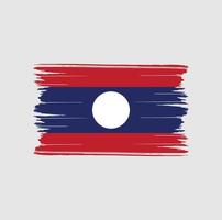 coups de pinceau du drapeau du laos. drapeau national vecteur