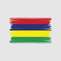 coups de pinceau du drapeau mauricien. drapeau national vecteur