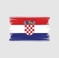 coups de pinceau du drapeau de la croatie. drapeau national vecteur