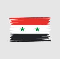 coups de pinceau du drapeau de la syrie. drapeau national vecteur
