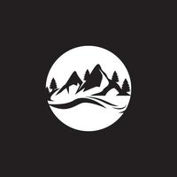 illustration de modèle de logo icône de montagne vecteur
