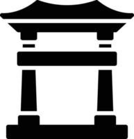 illustration vectorielle de torii gate sur fond.symboles de qualité premium.icônes vectorielles pour le concept et la conception graphique. vecteur