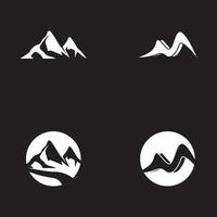 illustration de modèle de logo icône de montagne vecteur