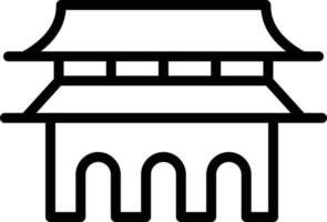 illustration vectorielle du château du japon sur fond.symboles de qualité premium.icônes vectorielles pour le concept et la conception graphique. vecteur