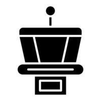 icône de glyphe de tour de contrôle vecteur