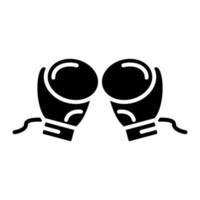 icône de glyphe de gants de boxe vecteur