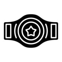 icône de glyphe de ceinture de champion vecteur