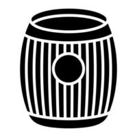 icône de glyphe de baril vecteur