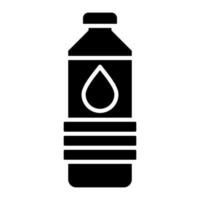 icône de glyphe de bouteille d'eau vecteur