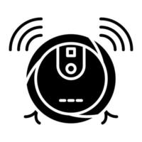icône de glyphe de robot aspirateur vecteur