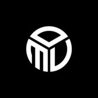 création de logo de lettre omu sur fond noir. concept de logo de lettre initiales créatives omu. conception de lettre omu. vecteur