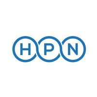 création de logo de lettre hpn sur fond blanc. concept de logo de lettre initiales créatives hpn. conception de lettre hpn. vecteur