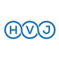 création de logo de lettre hvj sur fond blanc. concept de logo de lettre initiales créatives hvj. conception de lettre hvj. vecteur