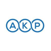 création de logo de lettre akp sur fond blanc. concept de logo de lettre initiales créatives akp. conception de lettre akp. vecteur