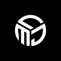création de logo de lettre lmj sur fond noir. concept de logo de lettre initiales créatives lmj. conception de lettre lmj. vecteur